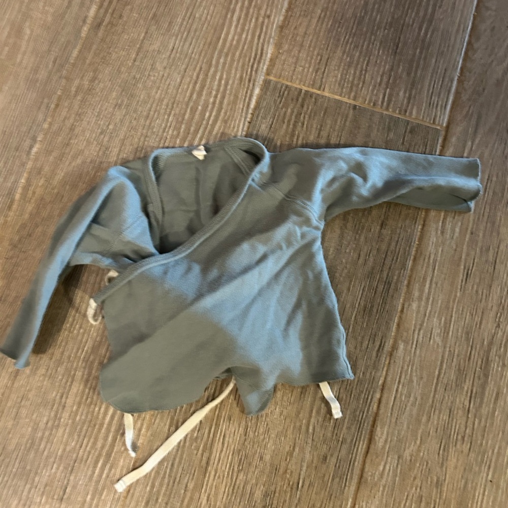 Quincy Mae Light Teal Wrap Top for Kids